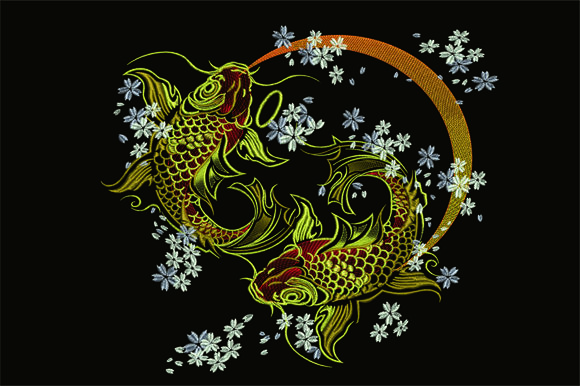 Gold Koi Embroidery Design Review for Personalized Gifts
