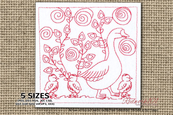 Review: Duck with Ducklings Embroidery Design