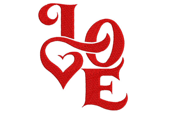 Review: Word Love with Fancy Letters and Heart Design